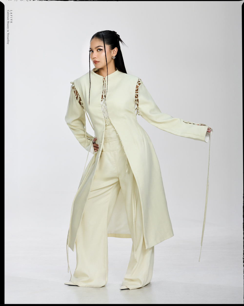 Lane Linen Coat in Cream