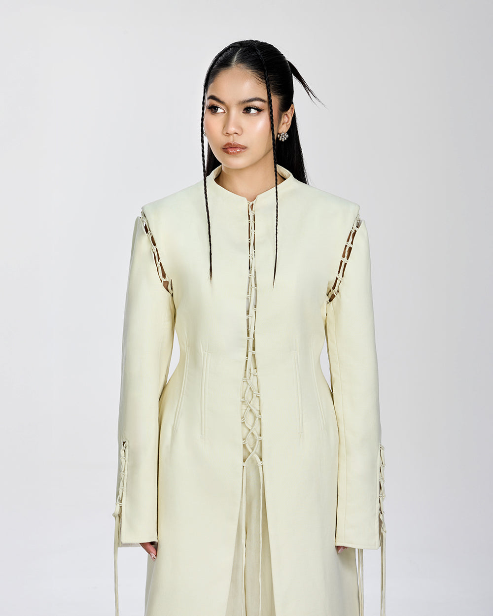 Lane Linen Coat in Cream