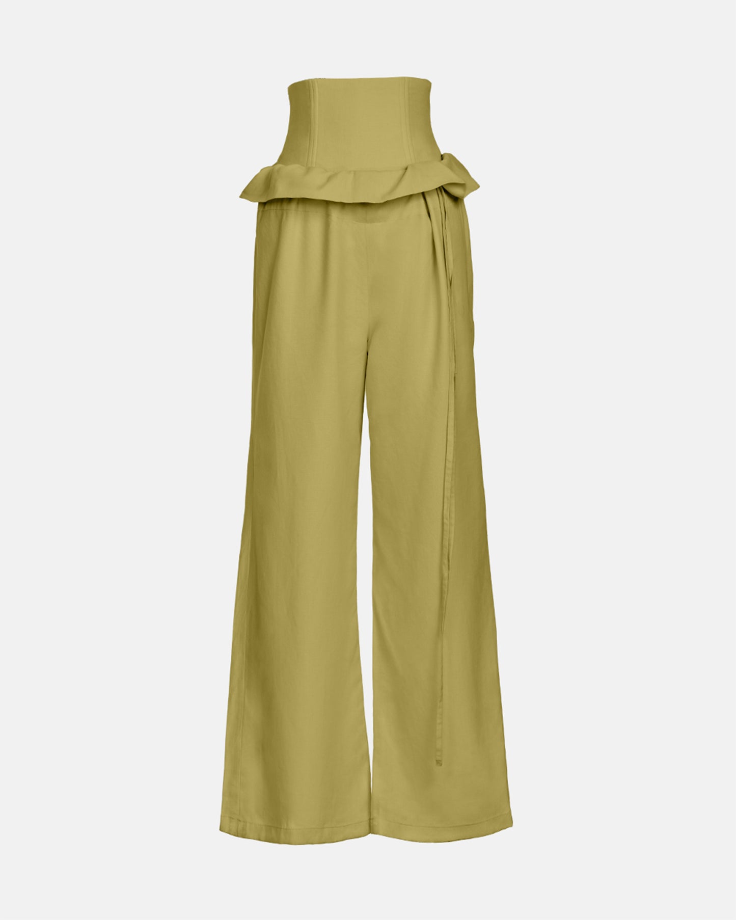 Lane Linen Corset Trousers in Green
