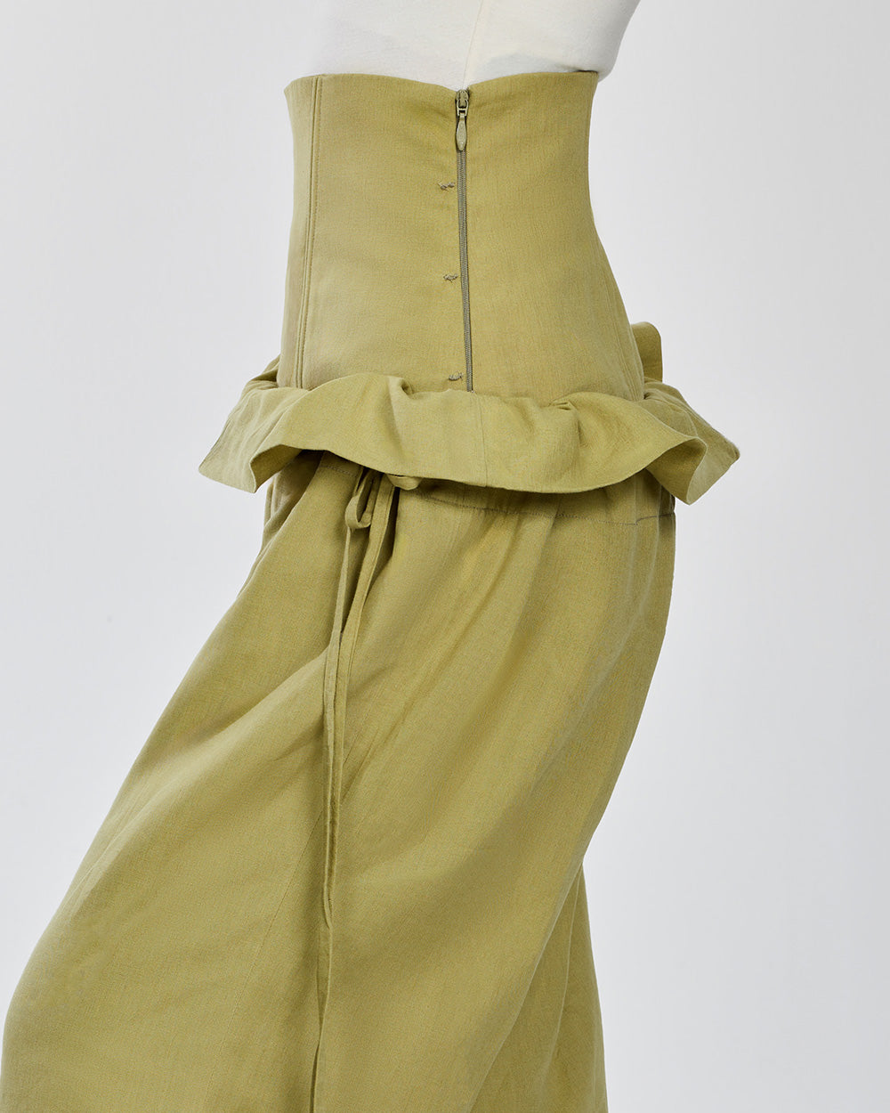 Lane Linen Corset Trousers in Green