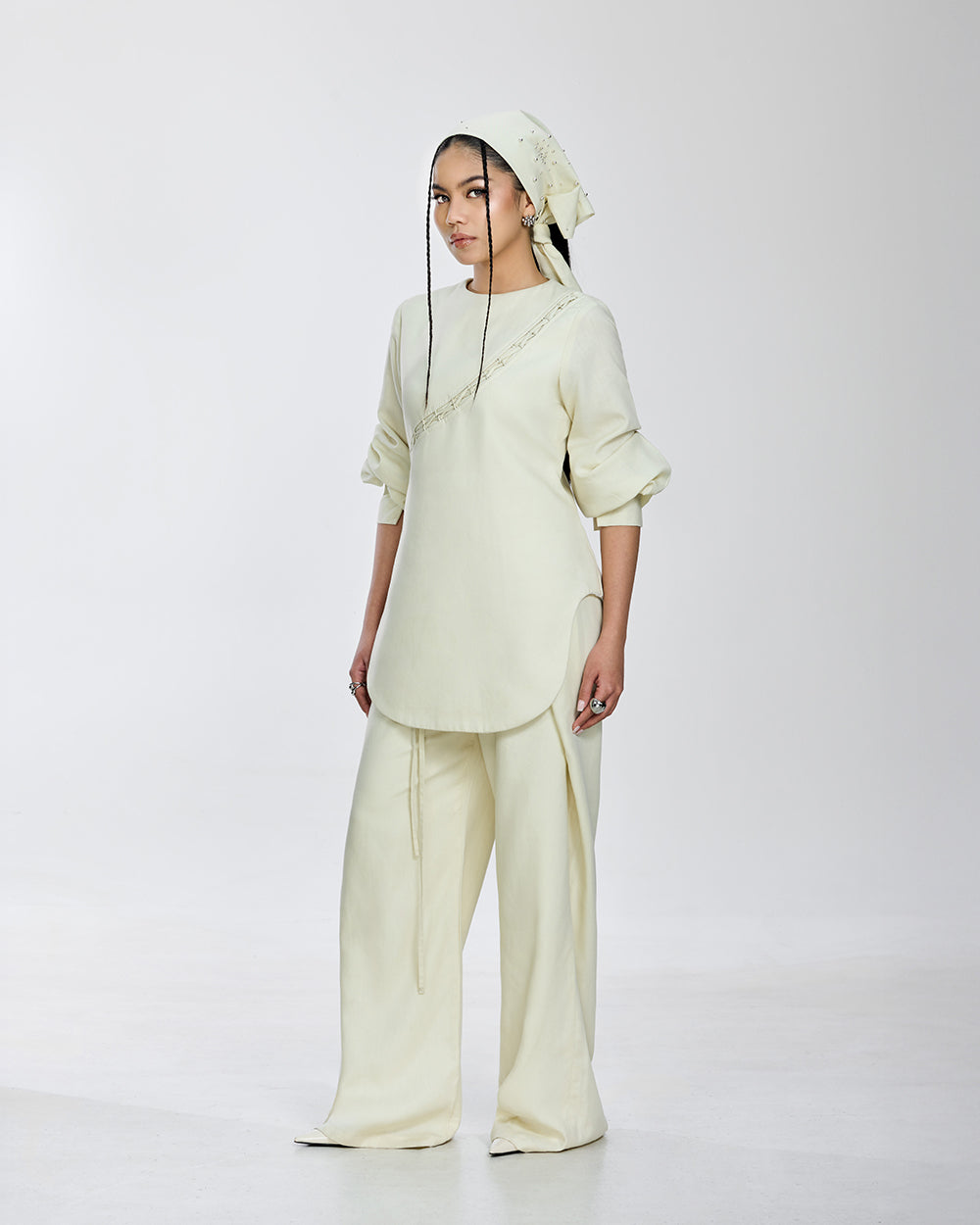 Lane Linen String Top in Cream